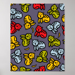 Cats plus bananas poster