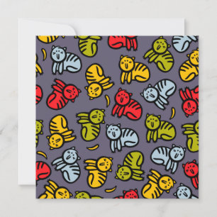 Cats plus bananas thank you card