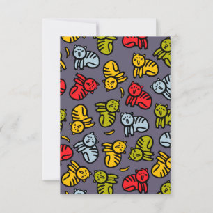 Cats plus bananas thank you card