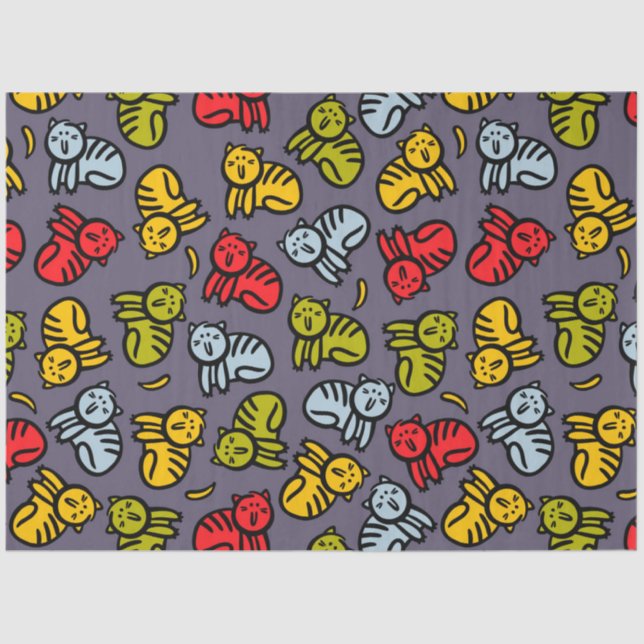 Cats plus bananas tissue paper (Front)