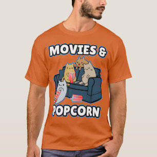 Cats Popcorn Popper And Movies vintage T-Shirt