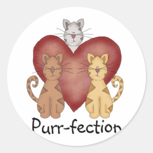 Cats Purr-fection Tshirts and Gifts Classic Round Sticker