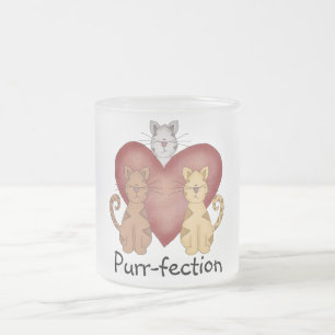 Cats Purr-fection Tshirts and Gifts Frosted Glass Coffee Mug
