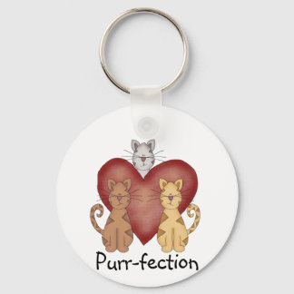 Cats Purr-fection Tshirts and Gifts Key Ring