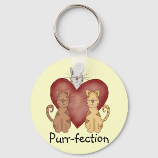 Cats Purr-fection Tshirts and Gifts Key Ring