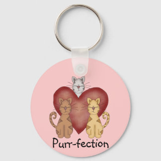 Cats Purr-fection Tshirts and Gifts Key Ring