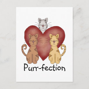Cats Purr-fection Tshirts and Gifts Postcard