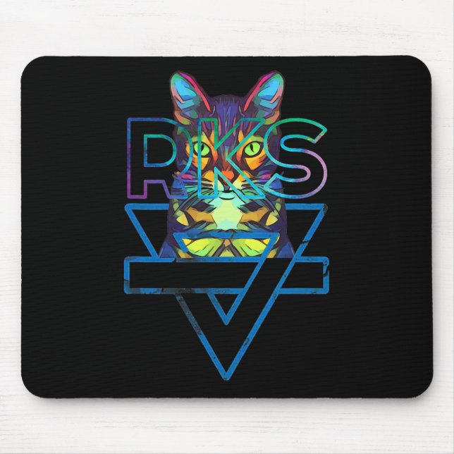 Cats Rainbow Kitten Surprise Cute Cat  Mouse Mat (Front)