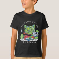 Cats Rainbow Kitten Surprise Cute Eat Retro Animal