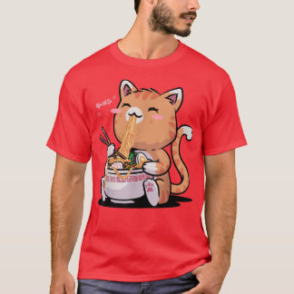 Cats Ramen Kawaii Neko Bowl Anime Otaku Caramel Ca T-Shirt
