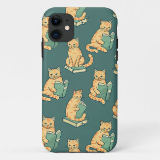 Cats Reading Books iPhone 11 Case