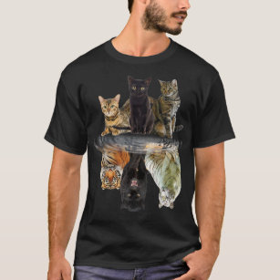 Cats Reflection  Friend Cat Lovers Cute Tiger T-Shirt