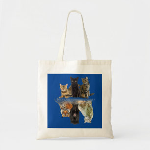 Cats Reflection  Friend Cat Lovers Cute Tiger Tote Bag