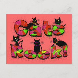 Cats Rock--Cat lovers gifts Postcard