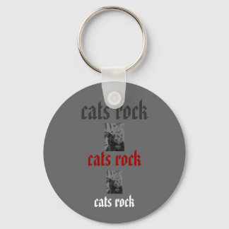 cats rock keychain