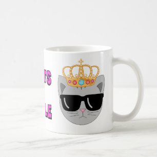 CATS RULE Crowned Sunglasses Cat - Cat Lover's Coffee Mug