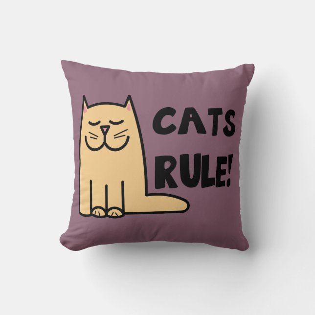 Cats Rule Cushion (Front)