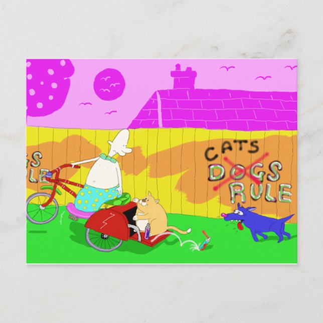 CATS RULE POSTCARD (Front)