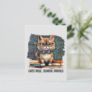 Cats Rule, School Drools Postcard