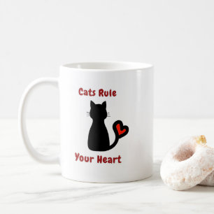 Cats Rule Your Heart Coffee Mug