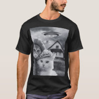 Cats selfie with Alien UFO funny cat gifts for men