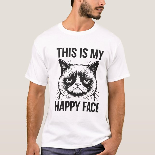  Cats shirt, this is my  happy face T-Shirt (Front)