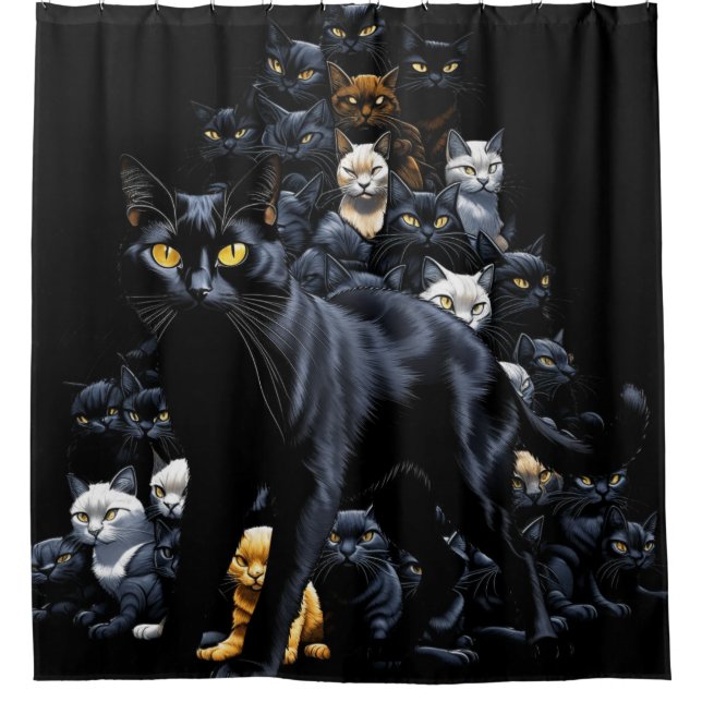 Cats Shower Curtain (Front)