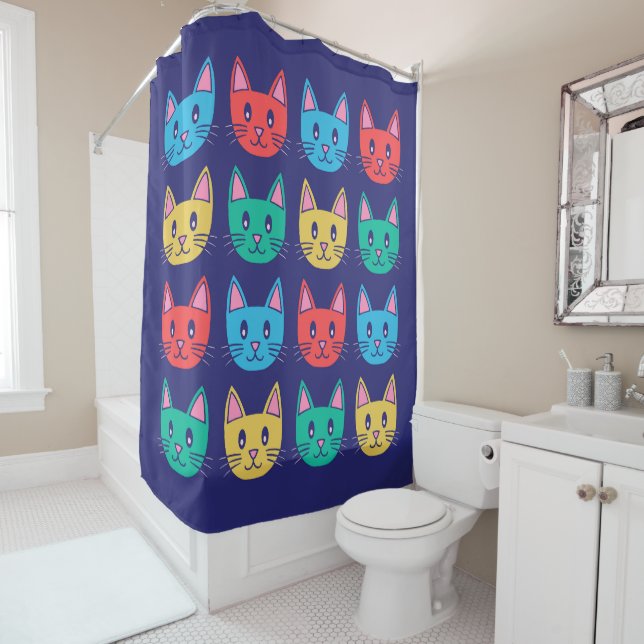 Cats Shower Curtain (In Situ)