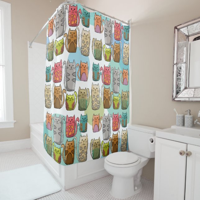 Cats! Shower Curtain (In Situ)