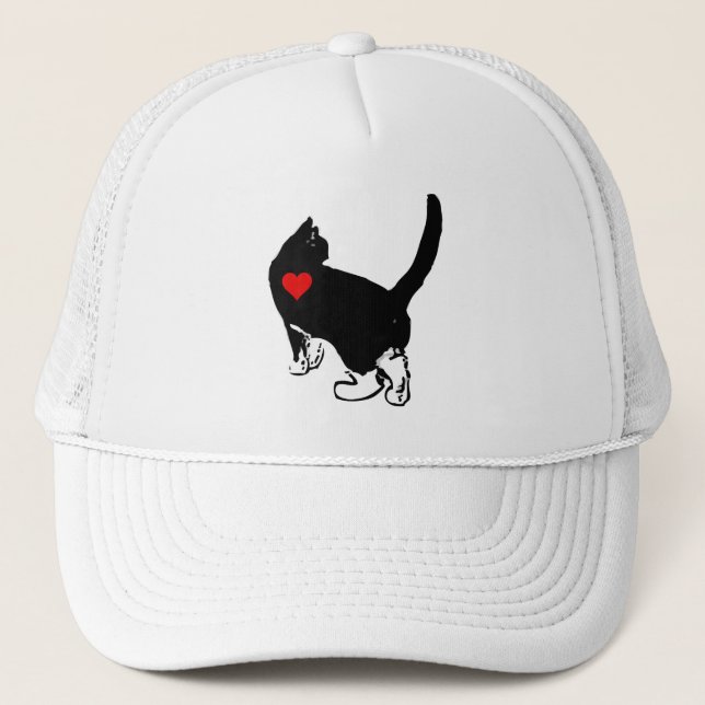 Cats Showing Love Trucker Hat (Front)
