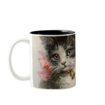 Cats sister vintage painting mug