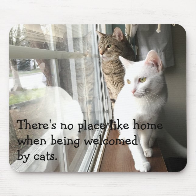 Cats Sitting by the Window Mouse Mat (Front)