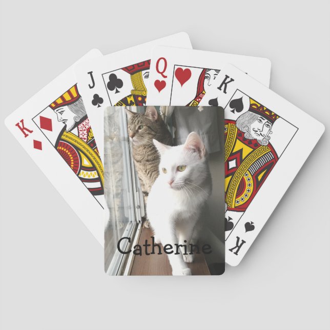Cats Sitting by the Window Playing Cards (Back)