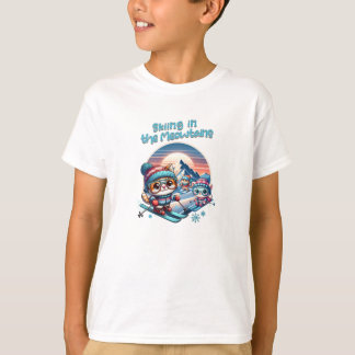 Cats skiing in the Meowtains T-Shirt