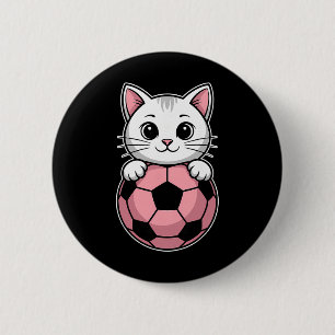Cats Soccer Funny Soccer 6 Cm Round Badge