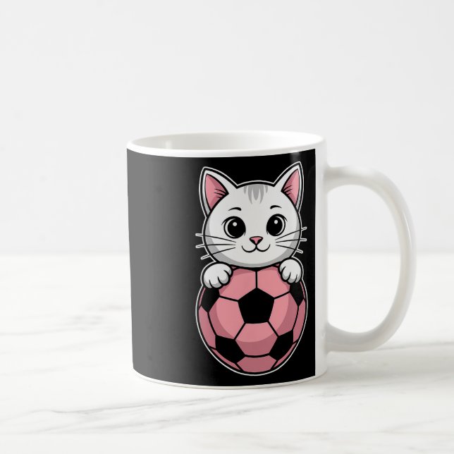 Cats Soccer Funny Soccer  Coffee Mug (Right)