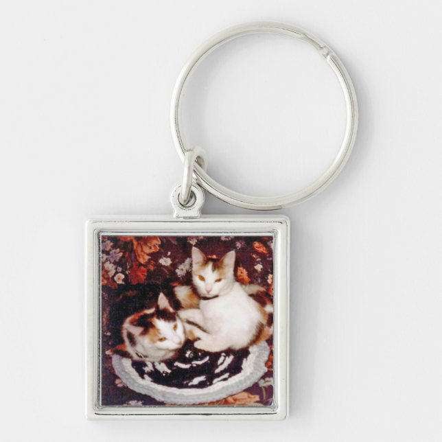 Cats Square Keychain (Front)