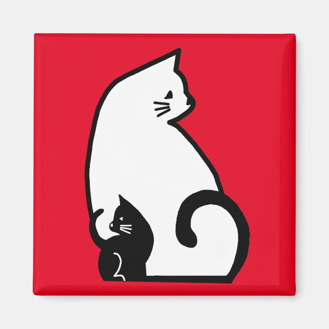 Cats Square Magnet (Front)