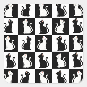 cats square sticker