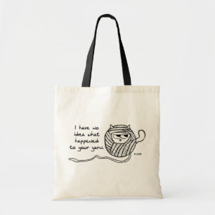 Cats Steal Yarn - Funny Tote Bag