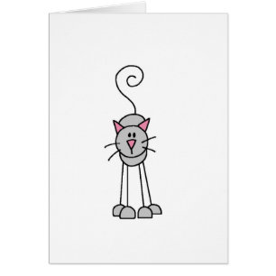 Cats Stick Figures Card