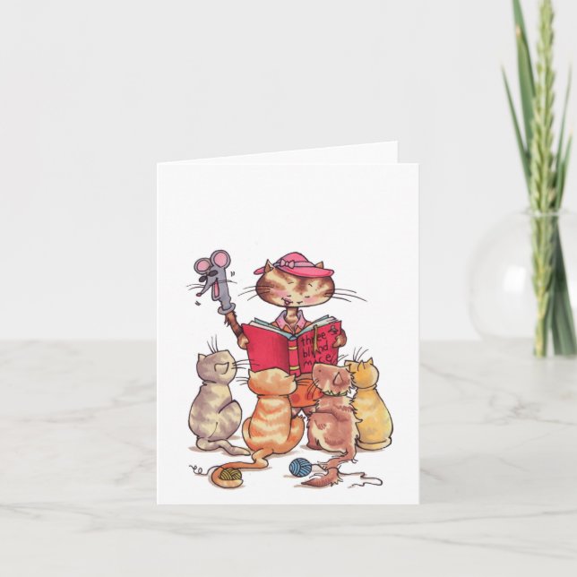 Cats story time notecard (Front)