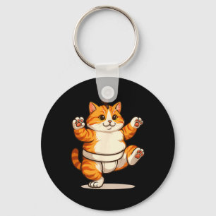 Cats Sumo-Wrestling Martial Art Wrestler-Sumo Key Ring