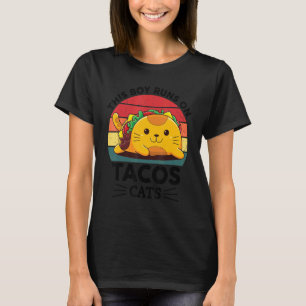 Cats Taco Mexican TacoCats for Boys Kids Cinco De T-Shirt