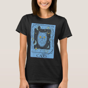 Cats Tarot Card Moon cat Mystical Cards Occult T-Shirt