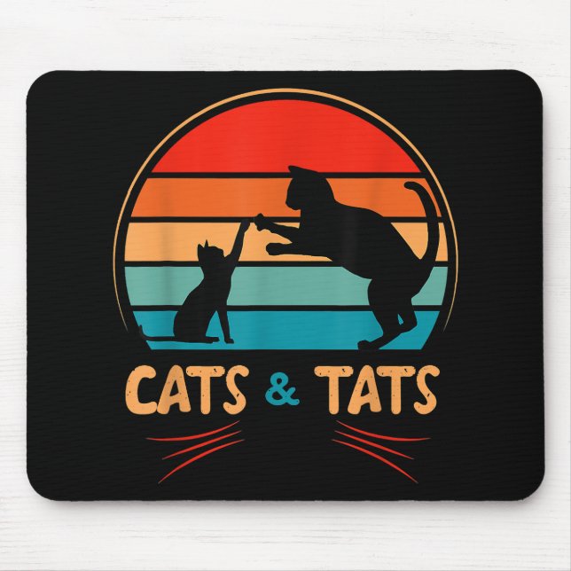 Cats & Tats - Cat  Mouse Mat (Front)