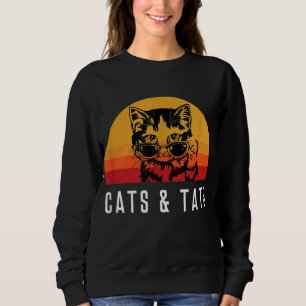 Cats & Tats Tattoo Cat with Sunglasses Kitten Kitt Sweatshirt