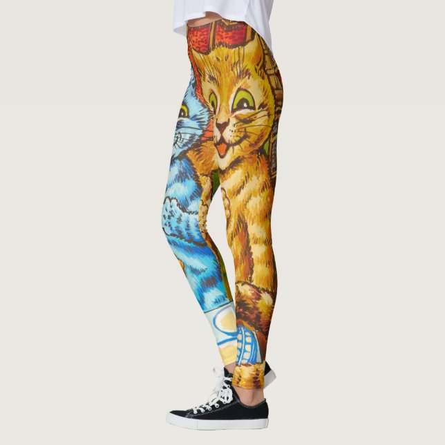Cats Tea Party by Louis Wain Leggings (Left)