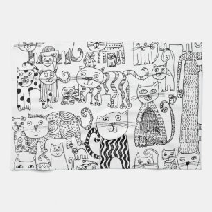 Cats Tea Towel