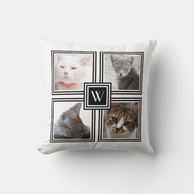 Cats template photos framed cushion (Front)